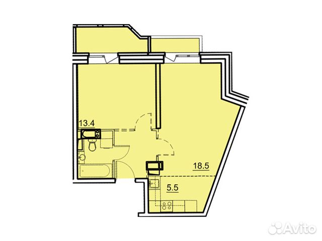 1-к квартира, 46.7 м², 14/17 эт.