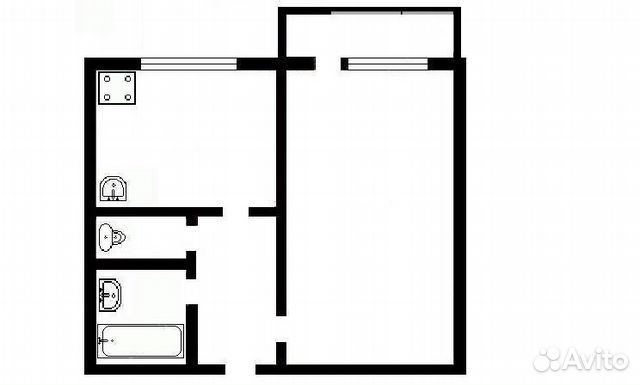 1-к квартира, 33 м², 1/5 эт.