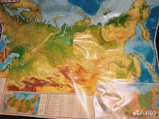Карта Российской Федерации большая настенная