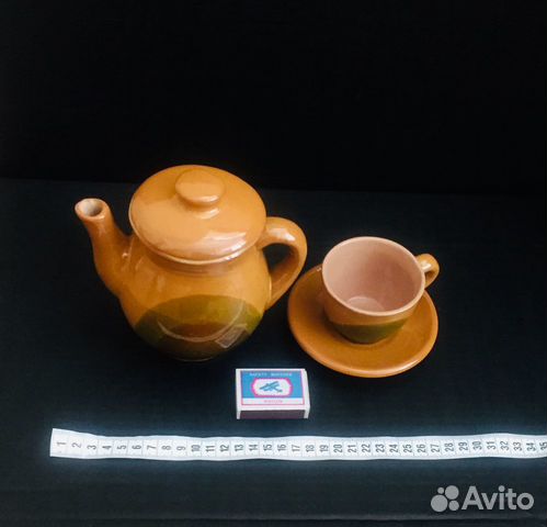 Кофейный набор, чайник+6 чашек/блюдец, СССР Кофейный набор, чайник+6 чашек/блюдец, СССР