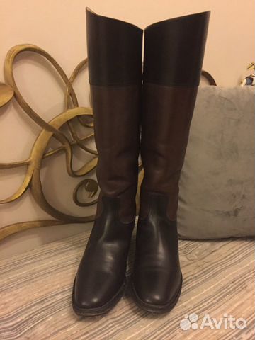 Сапоги марки Hermes черно/корич. Новые, оригинал Сапоги марки Hermes черно/корич. Новые, оригинал