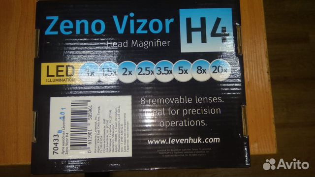 Налобная лупа Levenhuk Zero Vizor H4