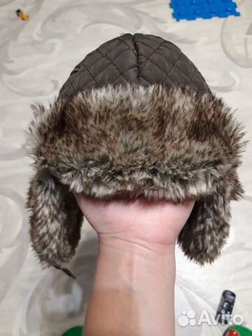 Зимняя Шапка-ушанка 6-9мес Зимняя Шапка-ушанка 6-9мес