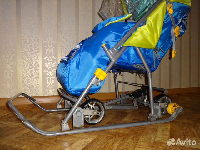 Санки коляска ника с колёсами в 3-1 Санки коляска ника с колёсами в 3-1