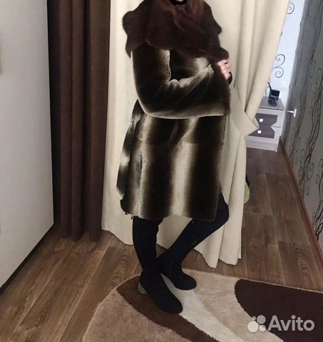 Шуба из бобрика с норкой Шуба из бобрика с норкой
