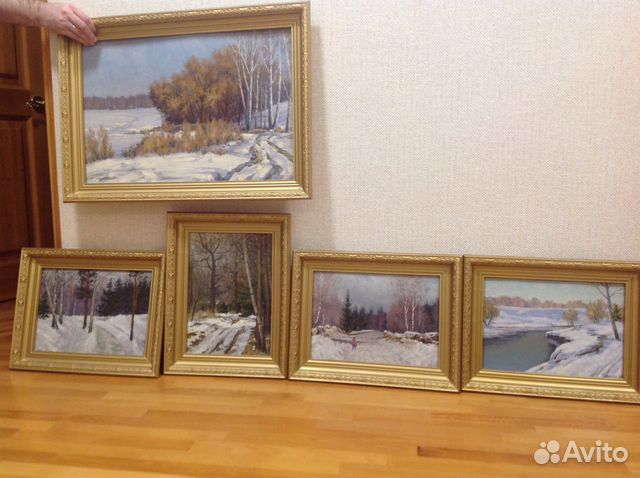 Линьков А. М. зимние пейзажи 1984-1999г