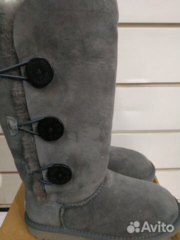 UGG угги, серые с 3-мя пуговицами
