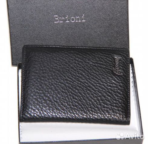 Мужская кожаная обложка паспорт Brioni black new Мужская кожаная обложка паспорт Brioni black new