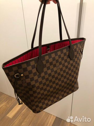 Сумка Louis Vuitton neverfull канва Damier Ebene