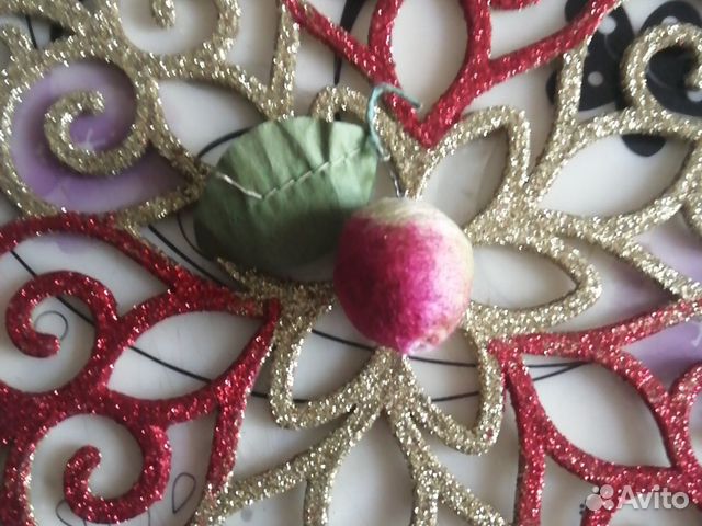 Ватная игрушка, ручной работы папье - Маше ранетка