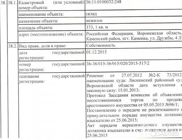 Арендный бизнес Склад S 373,1 м2 пгт. Каменка