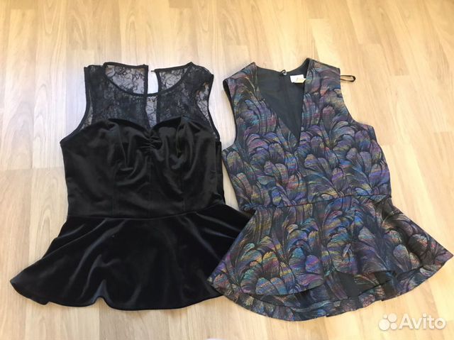 Чёрный топ баска кружево бархат Zara Чёрный топ баска кружево бархат Zara
