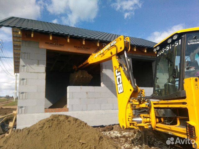 Экскаватор погрузчик JCB. Уборка снега.Гидроклин Экскаватор погрузчик JCB. Уборка снега.Гидроклин