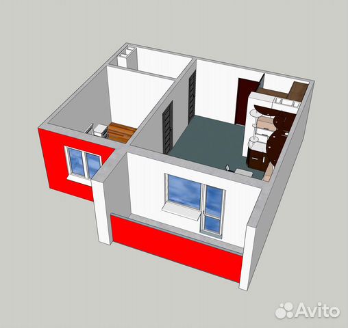 2-к квартира, 40.8 м², 3/10 эт.