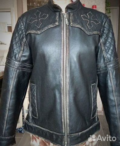 Affliction кожаная куртка подлинная