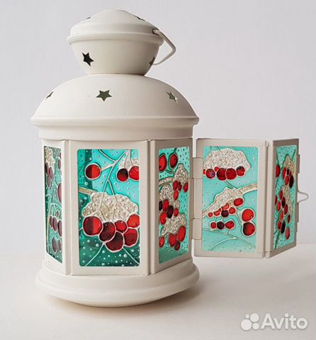 Витражный фонарь для свечи
