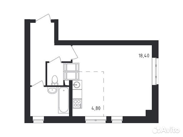 1-к квартира, 35.6 м², 9/22 эт. 1-к квартира, 35.6 м², 9/22 эт.