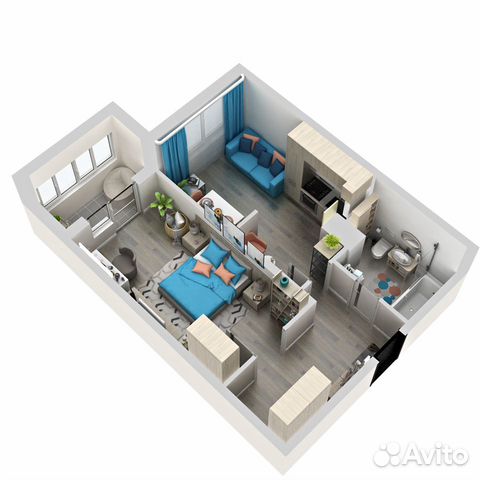 1-к квартира, 40.4 м², 4/24 эт. 1-к квартира, 40.4 м², 4/24 эт.