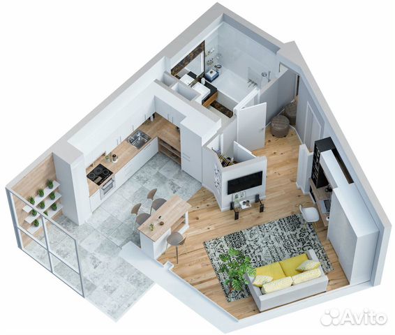 1-к квартира, 40.8 м², 9/21 эт. 1-к квартира, 40.8 м², 9/21 эт.