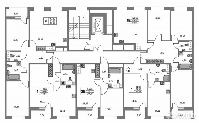1-к квартира, 41.6 м², 3/9 эт. 1-к квартира, 41.6 м², 3/9 эт.