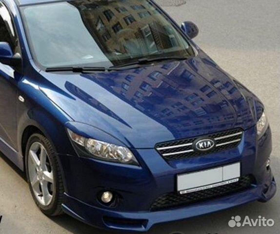 Накладка на передний бампер Киа Сиид 2006-2010 г