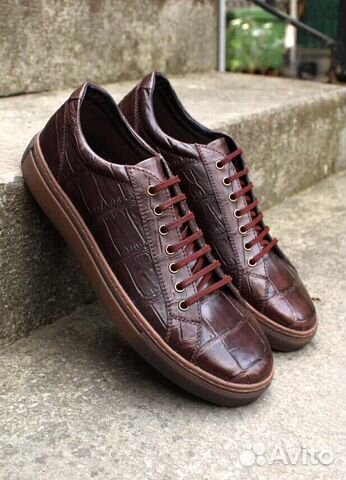 Кеды Кроссовки Сникеры из кожи крокодила