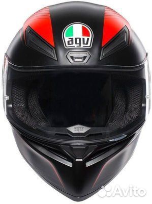 Шлема интеграл AGV K1 multi warmup matt black/RED Шлема интеграл AGV K1 multi warmup matt black/RED