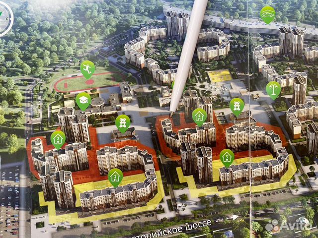1-к квартира, 40 м², 8/16 эт.
