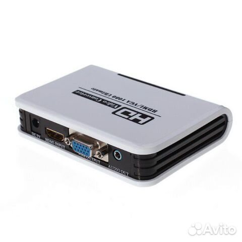 Конвертер hdmi в VGA + звук 3.5 jack (переходник)