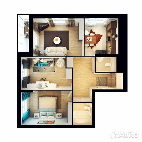 3-к квартира, 75.7 м², 29/30 эт.
