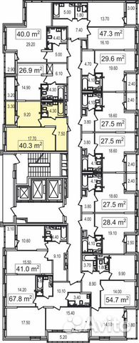 1-к квартира, 40.3 м², 8/25 эт. 1-к квартира, 40.3 м², 8/25 эт.