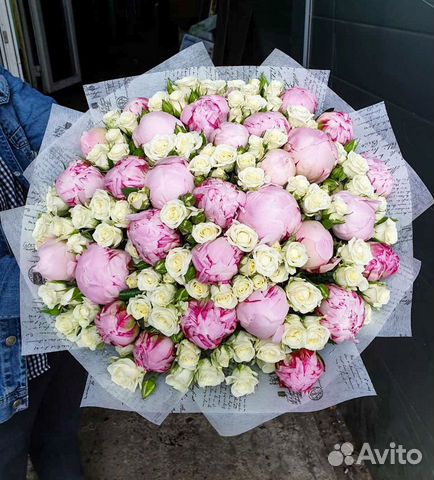 Букет пионов 11 15 19 25 101 пион Цветы