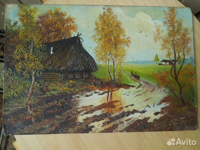 Зотов А.С.1918 г. Пейзаж масло