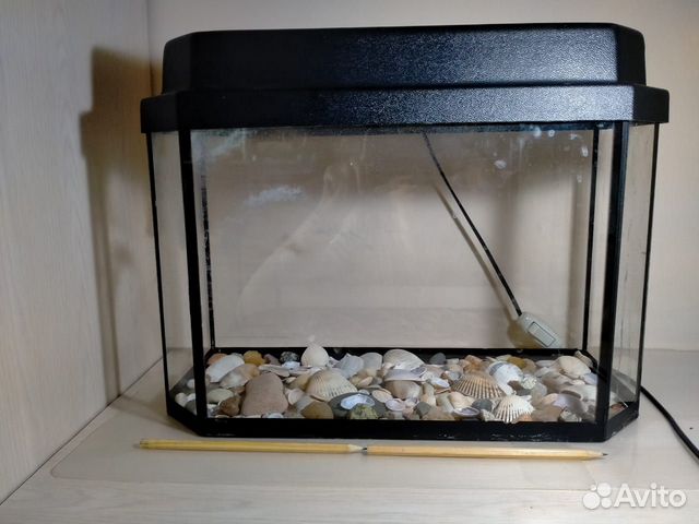 Аквариум для рыб 20 л с мор. камешками и ракушками Аквариум для рыб 20 л с мор. камешками и ракушками