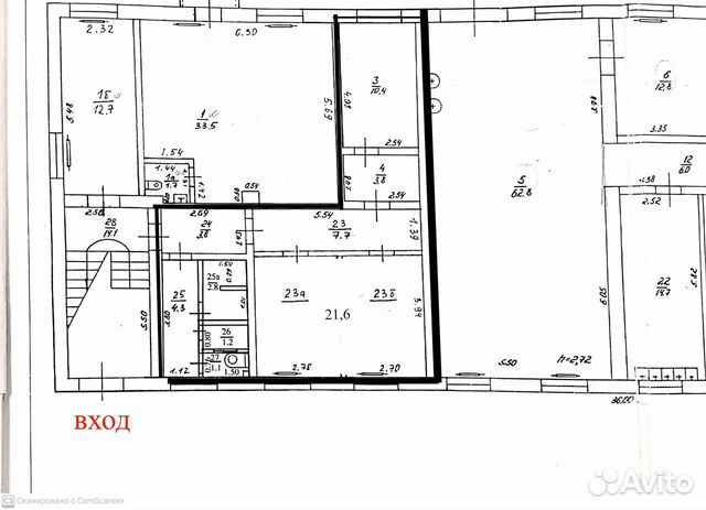 Помещение свободного назначения, 56.7 м² Помещение свободного назначения, 56.7 м²
