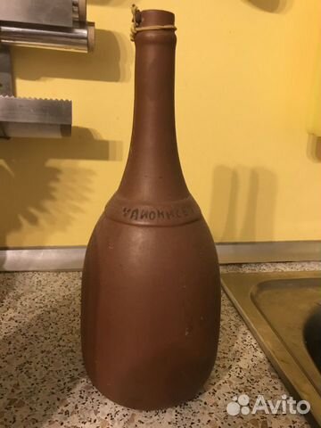 Бутылка глиняная от грузинского вина Бутылка глиняная от грузинского вина