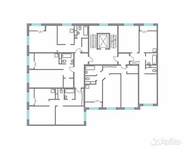 2-к квартира, 54.7 м², 3/9 эт.