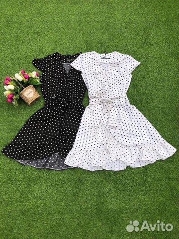 Платье летнее белое в горошек Платье летнее белое в горошек