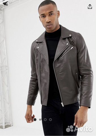 Кожаная куртка мужская ASOS Кожаная куртка мужская ASOS