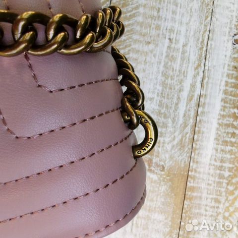 Новая женская сумка клатч на цепочке Pinko розовая