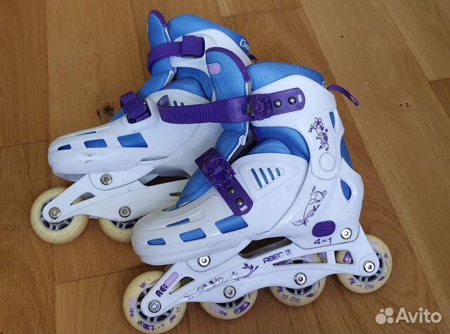 Ролики для девочки раздвижные размер 32 - 35