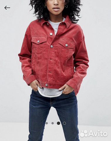 Красная вельветовая куртка ASOS Denim Красная вельветовая куртка ASOS Denim