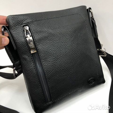 Новая мужская сумка для планшета из кожи Gucci Новая мужская сумка для планшета из кожи Gucci