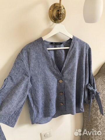 Рубашка льняная Zara Рубашка льняная Zara