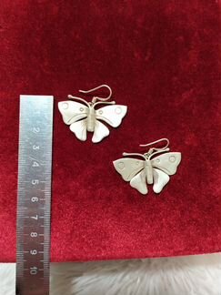 Серьги-бабочки, серебро