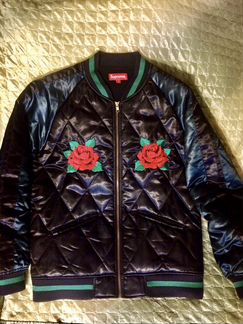 Бомбер Supreme Quilted Satin Roses Bomber F/W13