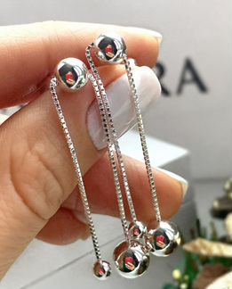Серьги Сферы Пандора Pandora серебро 925 пробы