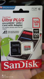 Новая карта памяти SanDisk Ultra plus 128gb