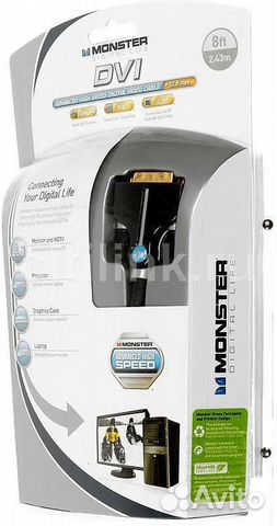 Кабель DVI Monster DVI-I(m) - DVI-I (m), 2.4м