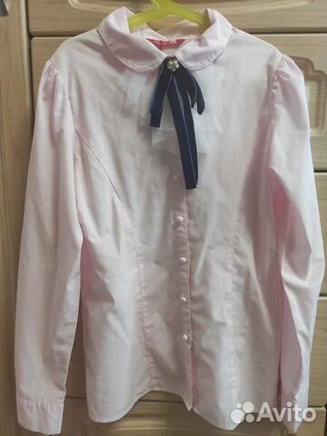 Блузка рубашка школьная для девочки 146-152